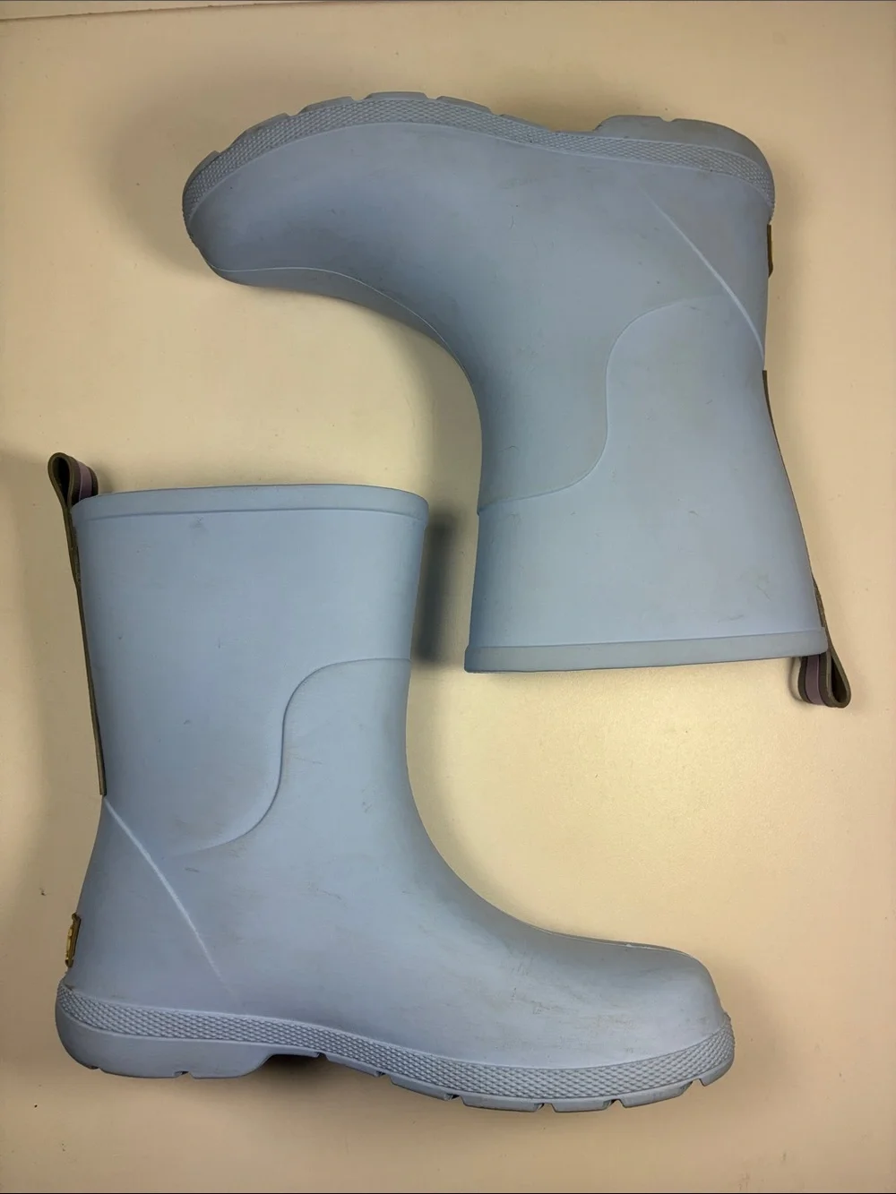 totes Kids Light Blue Waterproof Pull-On Rain Boots, size 13-1